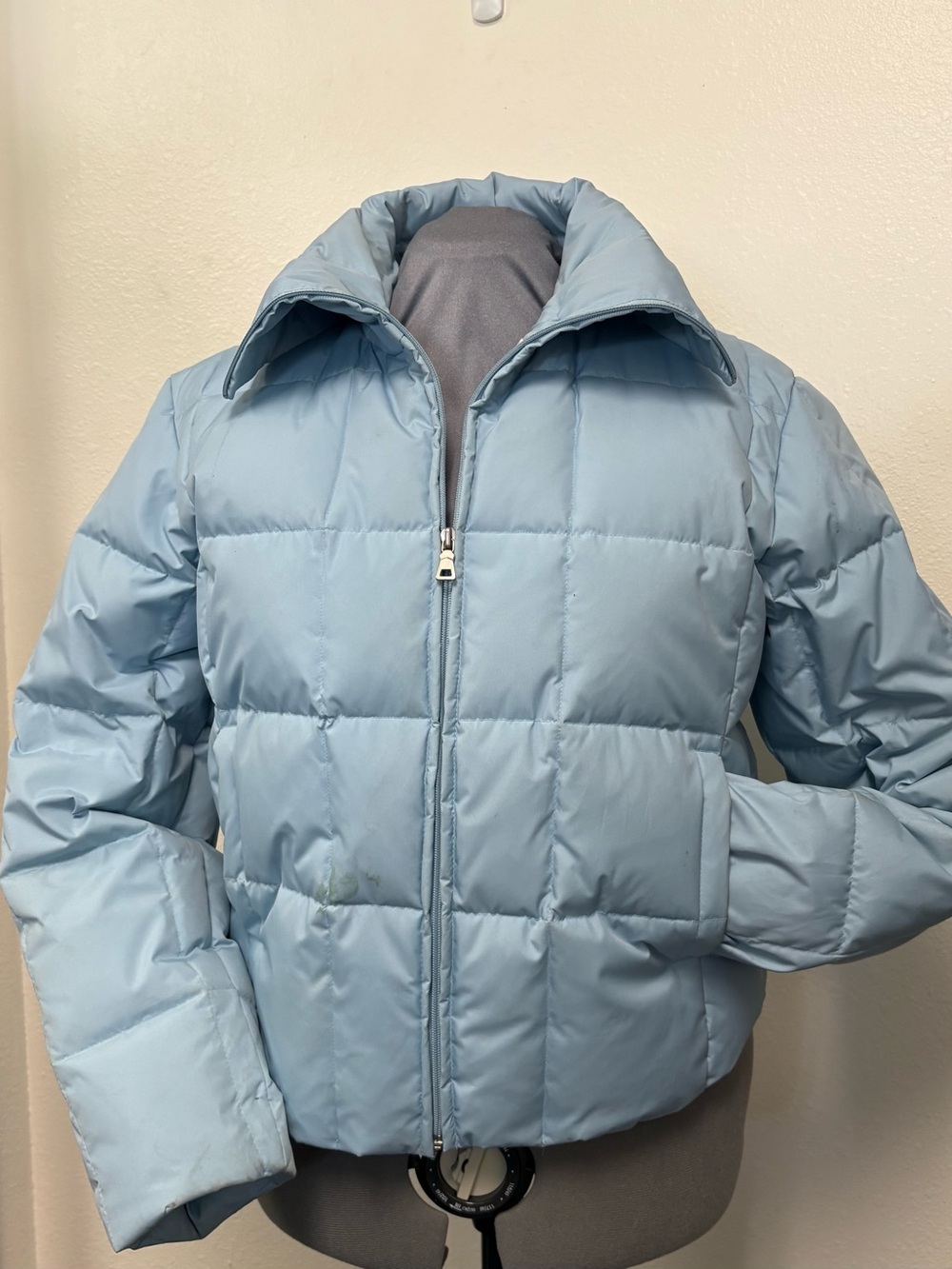 Vanity Light Blue Quilted Puffer Jacket